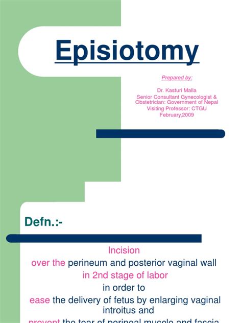 Lecture 10 Episiotomy Pdf