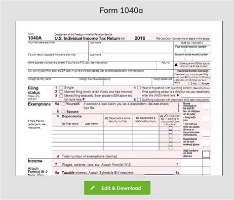 Form 1040a Is One Of The Three Forms You Can Use To File Your Federal