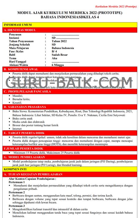 Modul Ajar Rpp Kurikulum Merdeka Kelas Tema State Farm Imagesee