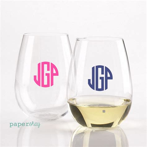 8 Stemless Acrylic Wine Glass Acrylic Monogrammed Bpa Free Wineglass Personalized In 2020
