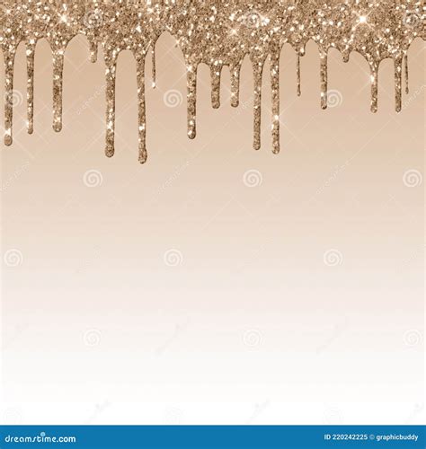 Gold Dripping Glitter Page Templates Stock Illustration Illustration