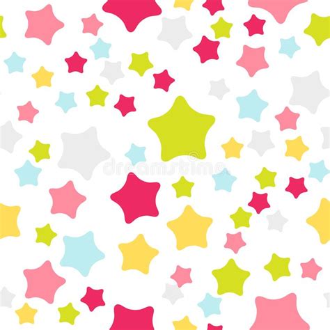 Cute Children S Seamless Pattern Background With Stars Vector