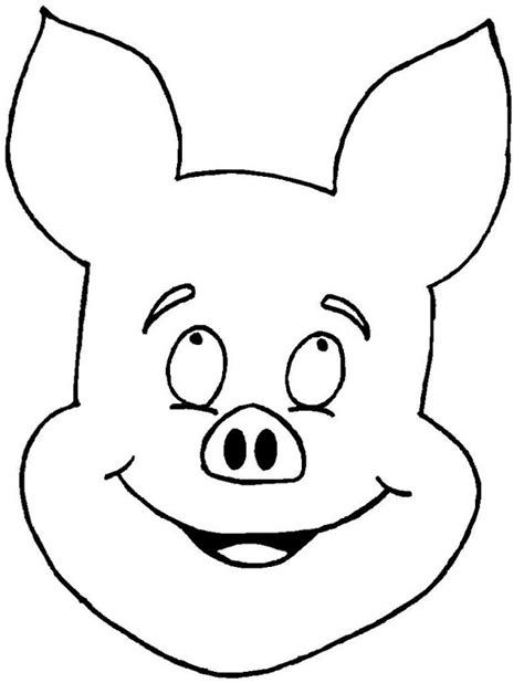 Best Photos Of Pig Face Coloring Page Pig Face Clip Art Black