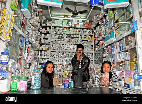 Pharmacy Kathmandu Nepal Stock Photo Alamy