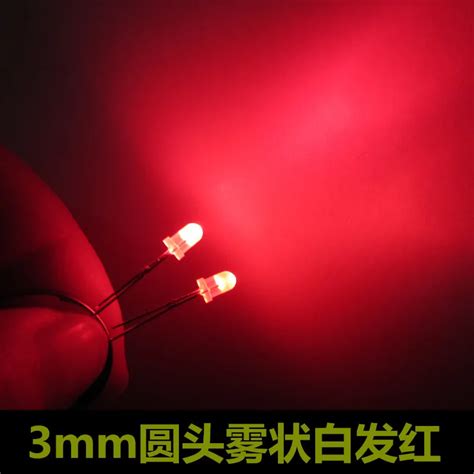 1000pcslot 5mm Red Led Diode Round Diffused Red Color Light Lamp F5