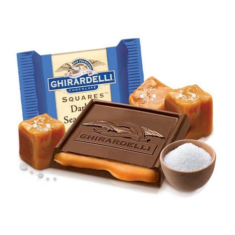 Ghirardelli Dark Chocolate With Sea Salt Caramel Filling Squares 50
