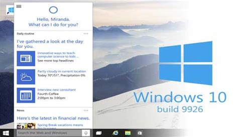 Windows 10 Preview Build 9926 Available For Download