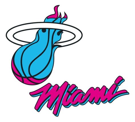 Miami Heat Logo Wall Decal Vice Nights Nba Basketball Decor Sport Vinyl