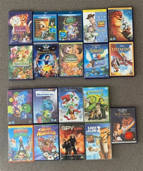 Kids Disney Dreamworks Movies Bundle Classic Dvds Blu Ray Job Lot Ltd