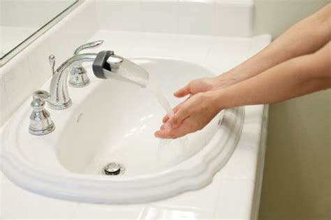 Aqueduck Faucet Extender Connects To Sink Faucet To Make Washing Hands