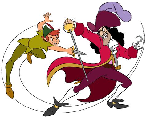 Peter Pan And Captain Hook Clip Art Images Disney Clip Art Galore