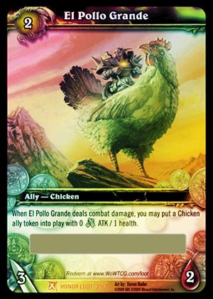 El Pollo Grande WoW TCG Loot Card Magic Rooster WoW Mount