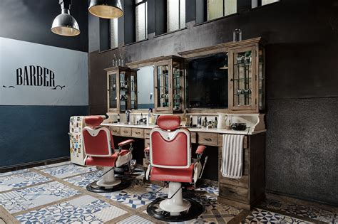 vintage barberunit easily expandable vintage barbershop interior barber shop decor