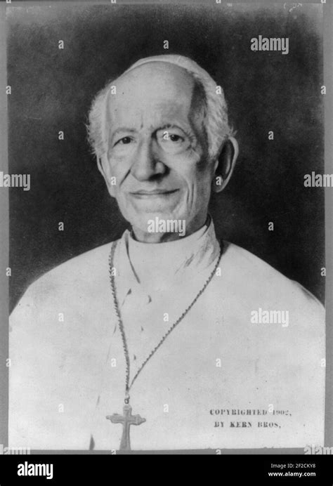 Pope Leo Xiii 1810 1903 Bust Portrait Stock Photo Alamy