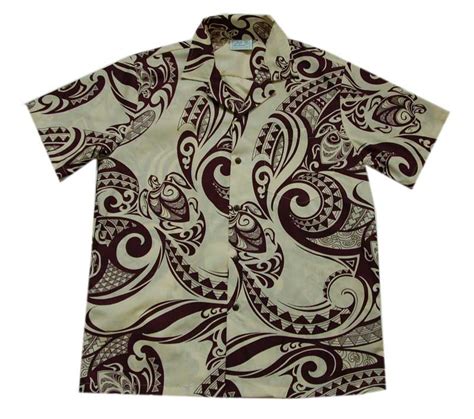 Cream Honu Waves Hawaiian Men Shirt Jade Fashion Hawaiian Clothes