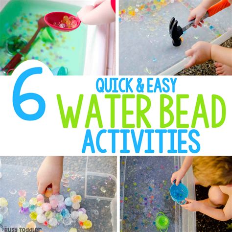 This is a nice activity for recycling vocabulary. Water Bead Activities You've Gotta Try - Busy Toddler