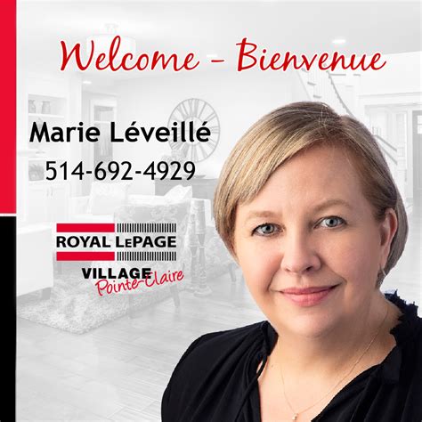 Welcome Marie Léveillé Royal Lepage Village