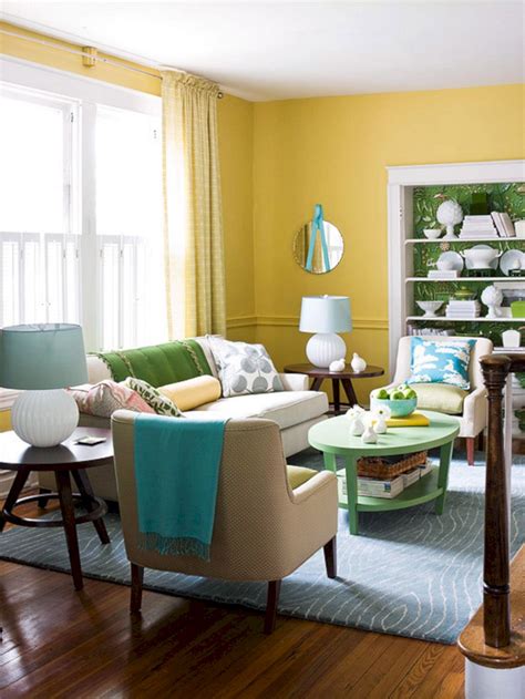 Yellow Color Schemes Ideas For Living Room Decoration 24 Freshouz