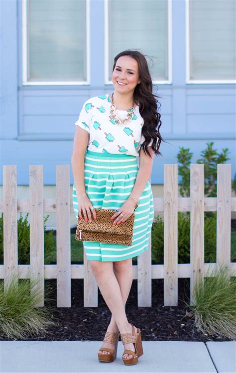 Mint Striped Skirt Neesees Dresses 7 Of 27 Modest Style A Modest