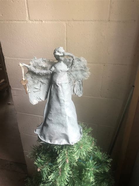 Doctor Who Inspired Weeping Angel Tree Topper 135 Feathered Wings And