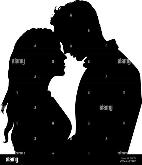 Man And Woman Couple Lovers Silhouette Isolated Vector Illustration