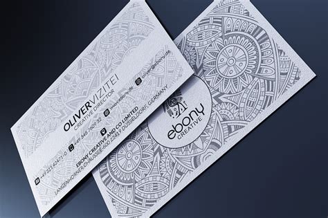 Elegant White Business Card Business Card Templates On Creative Market