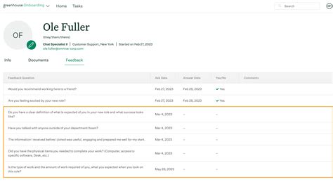 Complete your onboarding feedback – Greenhouse Support