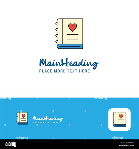Creative Love Diary Logo Design Flat Color Logo Place For Tagline