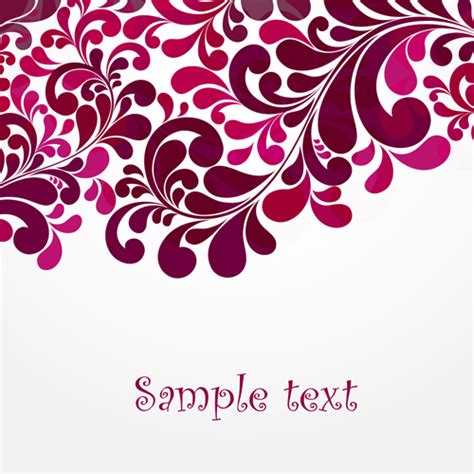 Simple Floral Decorative Pattern Vector Background 03 Vector
