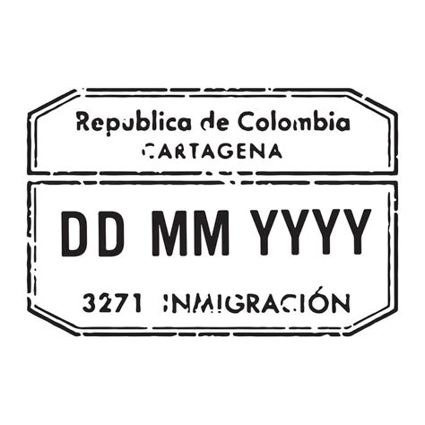 Colombia Passport Stamp Decal Etsy