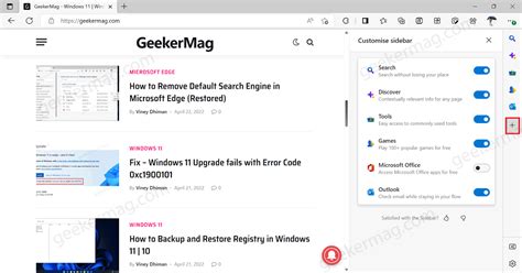 Microsoft Edge Gets New Sidebar For Apps Itechguidez