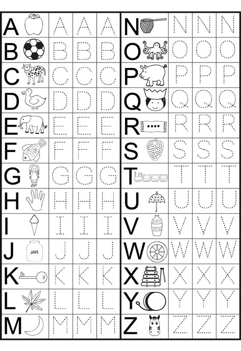 Free Printable Spanish Worksheets Tracing The Alphabet Letter Name
