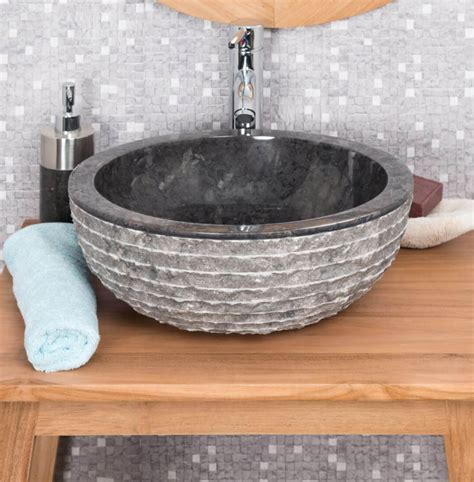 A kitchen sink is a major investment — monetarily, functionally, and aesthetically. Black Stone Sink with Carved Exterior - 40 x 15cm ...