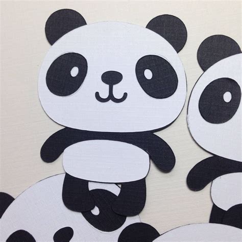 Panda Bear Die Cuts Paper Panda Bear Cut Outs Cute Panda Etsy Canada