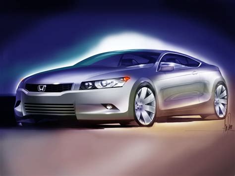 Honda Accord Coupe Concept Sketch Car Body Design