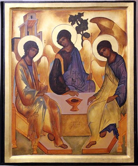 #rublev #andrei rublev #bach #composer #film #gubaidulina #horses #messiaen #philosophy #russian icon #takemitsu #tarkovsky #the universe #in the last year. Holy Trinity | A fine copy of the Rublev icon at Holy Trinit… | Flickr - Photo Sharing!