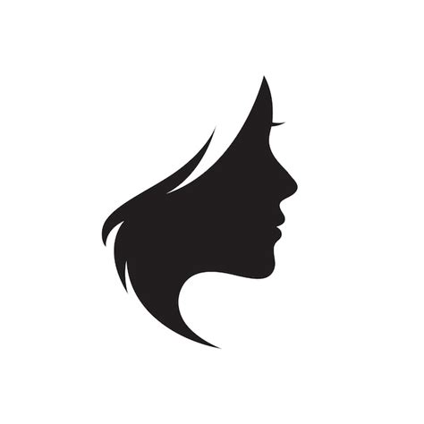 Logotipo Y S Mbolos De Mujer Y Rostro De Cabello Vector Premium