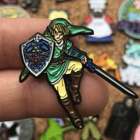 Hylian Shield Zelda Custom Enamel Pin Pins Pin Badge Enamel Etsy