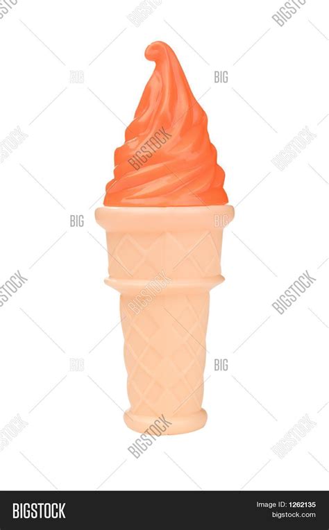 Orange Ice Cream Cone Image And Photo Free Trial Bigstock