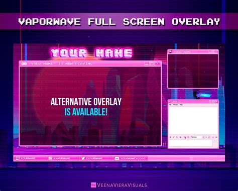 Vaporwave Stream Overlay For Twitch Kick Facebook And Etsy Australia