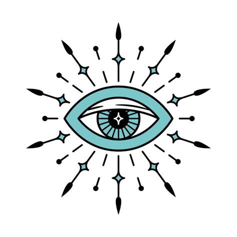 Blue Evil Eye Talisman Spiritual Illustration Design Evil Eye