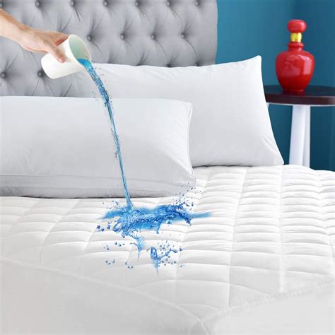 king size quilted fitted mattress pad 100 waterproof breathable mattress protector noiseless