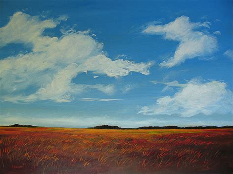 Clouds Over The Plains Ii Painting By Patty Baker Pixels