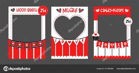 Photo Booth Props Frame Valentines Day Wedding Stock Vector By ©dandelionfly 441285386