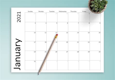 Printable Calendar Grid Template 5 Best Calendar Printable Day 31