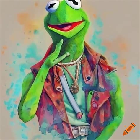 Kermit The Frog Dressed Like A Rapper