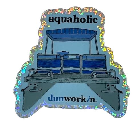 Sticker Aquaholic Die Cut Irradecent Dunworkin