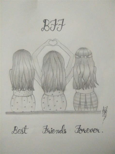 3 Best Friends Drawing Easy Step By Step