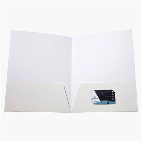 Glossy Presentation Folder Printed Business Card Slits Fo 21ks Pr