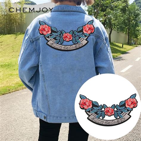 iron patches for clothing large flower patch sew applique clothes stickers embroidery jacket